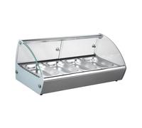 Vitrine chauffante - 4 GN 1/3 - Service arrière - 500 W - 30-90°C