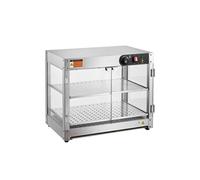 - Vitrine Chauffante Commerciale 2 Niveaux Présentoir à Chaud avec Eclairage