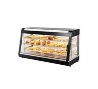 Vitrine Chauffante Commerciale 3 Niveaux 1500W Chauffage à Vapeur 30-85? pour Pizza