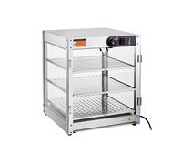 VEVOR Vitrine Chauffante Commerciale 3 Niveaux, Présentoir à Chaud 800 W avec Lumière, Contrôle de Température 30~85 ℃, Grande Capacité 90 L pour Présentation Hamburger, Pizza, Pain, Poulet Frit