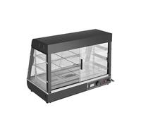 - Vitrine Chauffante Commerciale 3 Niveaux Présentoir Pizza avec Eclairage