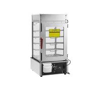 - Vitrine Chauffante Commerciale 5 Niveaux Cuiseur Vapeur pour Pain Aliments