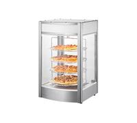 Vitrine Chauffante Commerciale à 4 Niveaux 46,5x46x78cm Chauffage à Vapeur Rotatif