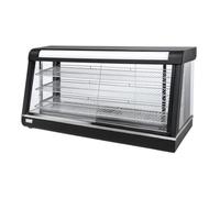Vitrine chauffante professionnelle - 1200 mm - 3 niveaux - 2000 W - Service avant/arrière