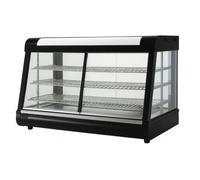 Vitrine chauffante professionnelle - 3 niveaux 1800W - Température réglable 25-85°C - 900×480×640 mm - Noir