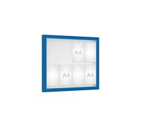 Vitrine Classique RAL5010 - Verre sécurisé - 8 A4 - 830x980mm - PROCITY - 406480.5010