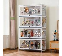 Vitrine d’armoire de curiosités pour objets de collection, vitrine en acrylique avec portes, conception de porte rabattable, étagère de rangement pour salon, salle de jeux 31.4*12.9*55.1in/80cm