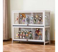 Vitrine d’armoire de curiosités pour objets de collection, vitrine en acrylique avec portes, conception de porte rabattable, étagère de rangement pour salon, salle de jeux 31.4*12.9*28.7in/80cm
