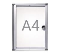 Vitrine d'affichage 1xA4 L270xH351mm coins biseautés p.intérieur MAUL