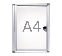 Vitrine d'affichage 1xA4 L270xH351mm coins biseautés p.intérieur MAUL