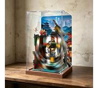 Vitrine d'affichage en acrylique HD pour LEGO 71837 Marchés de Ninjago City - Boîte d'exposition transparente, étui de rangement, protection anti-poussière (modèle non inclus) (fond)