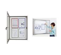 Vitrine d'affichage - MAGNETOPLAN - CC - 4 x format A4 - Verre trempé - Intérieur/extérieur