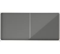 Vitrine d'affichage Premium Plus intérieur 27xA4 feutre porte coulissante verre gris