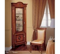 Vitrine d'angle Armoires d'angle Vitrine bois Salon Meubles brun baroque de luxe