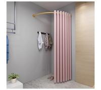 Vitrine d'angle pour magasins de détail, cadre en métal en forme de U avec rideau d'intimité, séparation élégante pour vestiaire, idéal pour les magasins de vêtements - Amélioration de l'intimité et