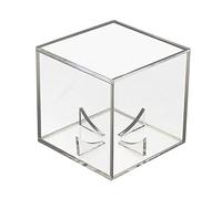 Vitrine de Balle de Tennis, 9 * 8 * 5 Boîte de Baseball en Acrylique Présentoir Balle de Tennis Étui Transparent pour Support de Boîte de Stockage de Souvenirs Protection UV Anti-poussière (blanc)