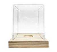 Vitrine de baseball en acrylique avec base en bois - À collectionner - Avec support en bois
