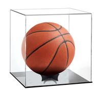 Vitrine De Basketball en Acrylique, Vitrine Football Empilable Vitrine Transparent avec Support pour Baseball Volleyball Figurines Jouets Objets Collection Souvenirs Sport 25,4 x 25,4 x 27,9 cm