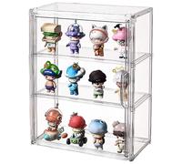 Vitrine de Collection en Acrylique Transparent avec Porte, Boîte d’Exposition Antipoussière pour Minifigurines, Figurines, Jouets et Voitures Miniatures (27x13x36cm)