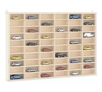 Vitrine de collection en bois avec 60 compartiments Marron