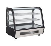 Vitrine de comptoir réfrigérée à poser - 120 L - double vitrage panoramique - froid ventil