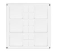 Vitrine de coquillage, récipient carré magnétique pour coquillages en acrylique, 17 grilles transparent récipient multifonctionnel pour la collecte de coquillages pour la plage