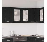 Vitrine de cuisine - VIDAXL - TOP Armoire suspendue - Lyon - Chêne noir - 80 x 31 x 60 cm &&49031