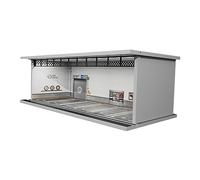 Vitrine de garage à l'échelle 1/64 avec lumière moulée sous pression pour parking de voiture, modèle de collectionneur, 30 x 13,3 x 10 cm - Atelier de réparation