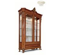Vitrine de luxe Armoires Vitrines en bois Salon Meubles Or Armoire Brun Baroque