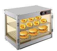 Vitrine de maintien au chaud, vitrine de maintien au chaud, comptoir de maintien au chaud, 30-85 °C, 800 W, vitrine de maintien au chaud, chauffe-plats commerciaux, pour cantines, boulangeries, cafés