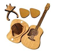 Vitrine de médiator de Guitare - Support de médiator de Guitare - Support Individuel - Collecteur en Bois avec Gravure pour médiators de Guitare - Boîte de Rangement pour médiators de Guitare