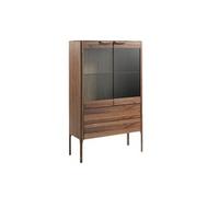 Vitrine de noyer 3075C, 99 x 40 x 161 cm. -