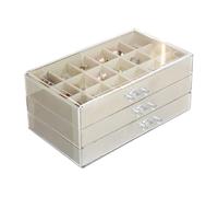 Vitrine de Pierres Précieuses, Vitrine en Boîte de Collecte en Acrylique Transparent À 54 Emplacements, Vitrine Visuelle de Fossiles en Acrylique À 3 Couches, Vitrine de Stockage de Cristaux