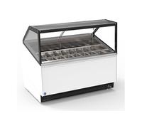 Vitrine de Présentation de Crème Glacée Blanche DELIGHT 16