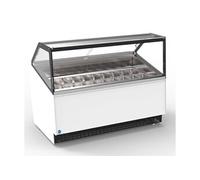 Vitrine de Présentation de Crème Glacée Blanche DELIGHT 18