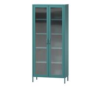 Vitrine de salon ANGELO 800 x 1850 x 450 mm, Moderne : azur