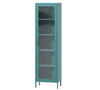 Vitrine de salon LUIGI 500 x 1800 x 350 mm, Moderne : azure