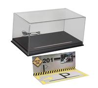 ＡＷＨＡＯ Vitrine de voiture moulée sous pression 1:24, décor de bureau, modèle de véhicule, présentoir de Garage pour Diorama, Noir