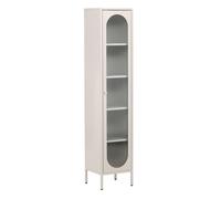 Vitrine Design en Métal "Cali" 180cm Beige