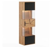 Vitrine D'Exposition Tirano Verre 43x33x142cm 1-türig Bois Massif Huilé Choix
