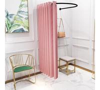 Vitrine d'intimité portable avec rideau d'ombrage et tringle de suspension 95 x 95 cm pour un confort amélioré et une expérience d'essai discrète