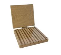 Vitrine d'observation des abeilles sauvages - Nichoir en bois de chêne certifié avec 10 nichoirs et plaque en polycarbonate transparent - Idéal pour l'école, les jardins d'enfants et les amoureux de