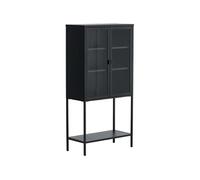 - Vitrine en acier 2 portes Misha noir