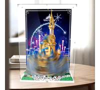 Vitrine en acrylique anti-poussière pour objets de collection, assemblage facile, étui de rangement, transparent et durable pour modèle de château Le-go 43222 (modèle non inclus)
