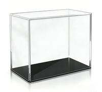Vitrine en acrylique avec base noire musée, pour boîte Elite Trainer, empilable, résistante à la poussière, aux rayures, couvercle transparent