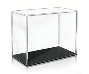 Vitrine en acrylique avec base noire musée, pour boîte Elite Trainer, empilable, résistante à la poussière, aux rayures, couvercle transparent