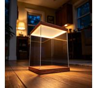 Vitrine en acrylique avec lumière intégrée, vitrine décorative anti-poussière pour le rangement et l'organisation, grande capacité pour objets de collection et souvenirs