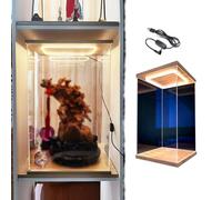 Vitrine en Acrylique Boîte de Rangement Transparente et Lumineuse avec Porte, 10/15/20/25/30/35/40/50/60cm Grandes Vitrines Acrylique Hauteur, Vitrine En PVC pour Objets(60x60x60cm/24x24x24in)