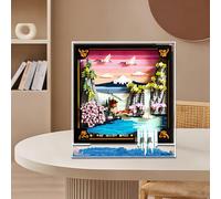 Vitrine en Acrylique, Cadre d'exposition Mural pour Lego 31218 Paysage de cerisiers en Fleurs - Série Art & Lifestyle, vitrine Transparente et Anti-poussière à Suspendre, modèle Non Inclus.