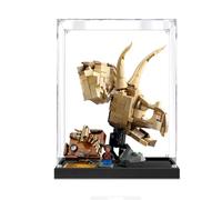 Vitrine en acrylique compatible avec Le-go 76969 Fossile de dinosaure : modèle tête de mort tricératops, boîte anti-poussière, boîte transparente, boîte de présentation (vitrine uniquement) (base